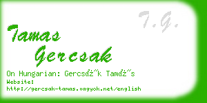 tamas gercsak business card